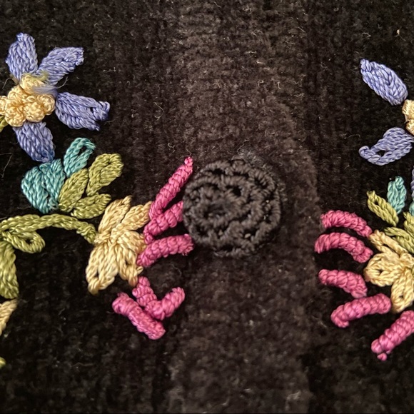 Northern Traditions Floral Knit Black Sweater Vest XL - Picture 10 of 12